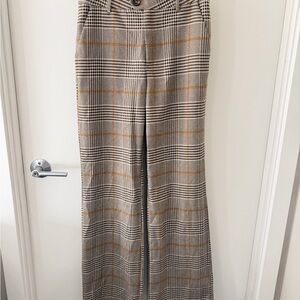 Plaid Wide-Leg Trousers